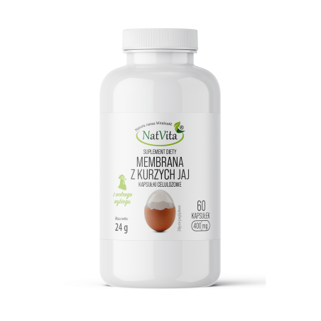 BŁONA SKORUPOWA ESM (membrana jaj kurzych) kapsułki 400mg - zdjęcie produktu