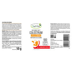 Colostrum liofilizowane 60 % Ig kapsułki celulozowe 500mg