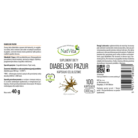 Diabelski Pazur kapsułki 400mg - zdjęcie produktu