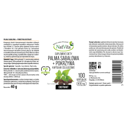 Palma Sabalowa + Pokrzywa ekstrakt kapsułki 400mg